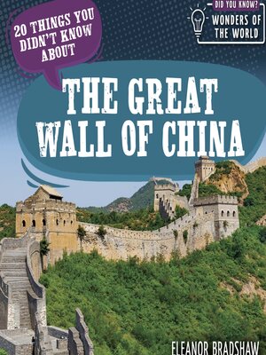 cover image of 20 Things You Didn't Know About the Great Wall of China